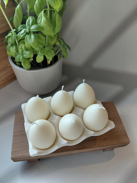 Egg Holder Candle Set – Handcrafted Soy Wax Candles